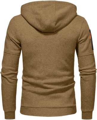 Hombres Sudadera Pullover Oversized Manga Larga Sudadera con Capucha y Cremallera Slim Casual Solid Top Coats de Manga Larga Sudadera Encapuchada Top Jacket Ropa Hombre Sudaderas