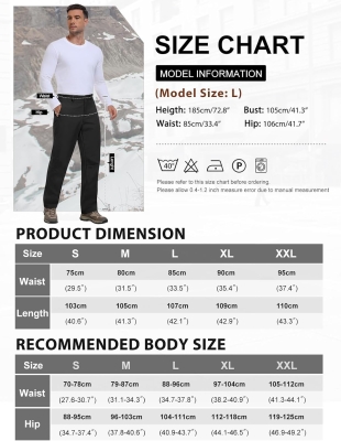 68ffe1d5ccf57fb829f79ff097ec5936e12b73e755d535b806ee9.jpg Xnova Pantalon Trekking Invierno Hombre Térmicos Pantalones Impermeables Montaña Senderismo de Trabajo Aire Libre Pantalón Forro Polar con Cremallera Cintura Elastica