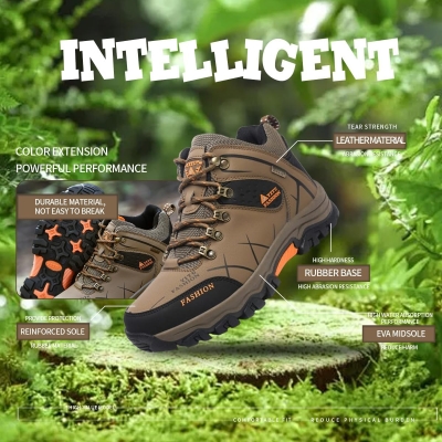 Botas de senderismo para hombre, impermeables, para senderismo, para exteriores, cómodas, ligeras, para camping