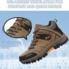 Botas de senderismo para hombre, impermeables, para senderismo, para exteriores, cómodas, ligeras, para camping