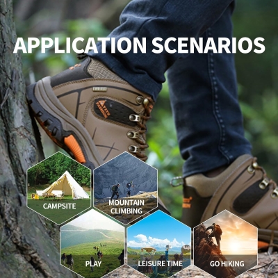 Botas de senderismo para hombre, impermeables, para senderismo, para exteriores, cómodas, ligeras, para camping