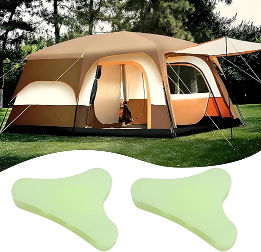 10 Tensores de Cuerda Luminosa para Tienda de Campaña CL266 para 1-3 Mm de Diámetro (24 X 14 X 8 Mm)