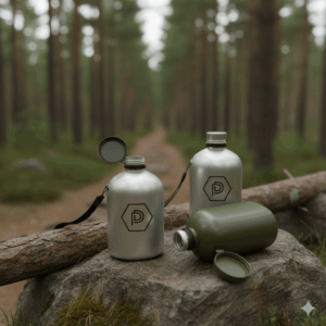 BeGrit Juego de Cantimplora Militar Kit de Cantimplora Campamento con Capacidad 1 Litros Cantina Cantimplora Militar Botella de Campo botella de agua para campo para Camping Senderismo Mochila