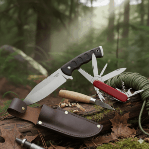 Cuchillos y navajas de supervivencia con cuerda y accesorios para bushcraft y autosuficiencia de PlayD Experience