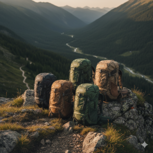 Amesor Mochila para rutear | Mochilas Hombre 35L Gran Capacidad - Camping con Bolsa portabotellas para Viajes Senderismo