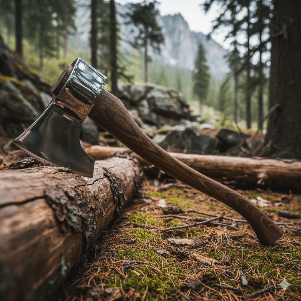 Bellota 8130-2000C - Hacha Vizcaína para la Tala de Árboles, Corte de Leña, Corte de Troncos y Rajar la Madera, Peso de la Cabeza 2 Kg, Mango de Madera