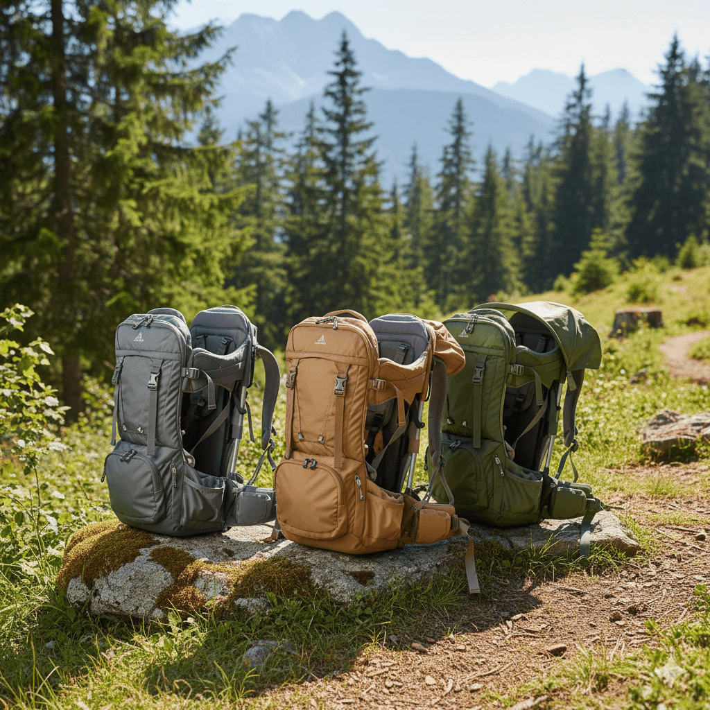 Maletas portabebés besrey Mochilas Senderismo, Mochilas Portabebés, Portador de bebé, Marsupios portabebé para Viaje Acampadacon Asiento,Verde militare