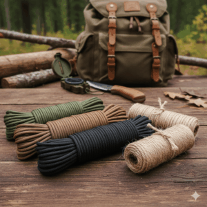 Brotree 550 Paracord 4mm 15m Cuerda Paracaidas 100% Poliéster Tipo III 7 Hebras para Al Aire Libre, Exterior, Supervivencia - Negro