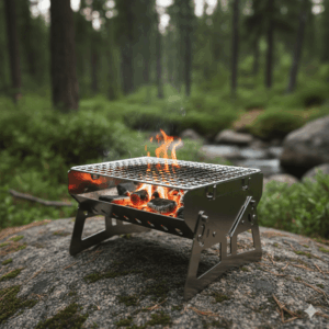 7 en 1 Cubiertos para Camping, 2 Piezas Vajilla Portátil de Acero Inoxidable, Vajilla Plegable Desmontable, Multifunción Vajilla de Exteriores para Caza, Pesca, Camping, Supervivencia