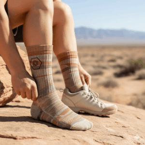 2 Pares Calcetines Hombre Lana Merino Finos – Transpirables, Cómodos, Antibacterianos, para Outdoor, Senderismo, Trekking, Viaje y Trabajo Diario