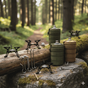 1 soporte para tanque de gas, tanque de gas plegable con 3 hebillas de cordón para acampar al aire libre, senderismo, camping, picnic, cocina, accesorios de herramientas