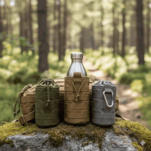 2 Piezas Accesorio Táctico Bolsa Molle, Bolsa Multifuncional para Accesorios de Caza, Accesorio Molle de Nylon, Bolsa para Herramientas de Caza para Teléfonos Móviles, GPS, Walkie-Talkie (Negro)