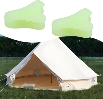 10 Tensores de Cuerda Luminosa para Tienda de Campaña CL266 para 1-3 Mm de Diámetro (24 X 14 X 8 Mm)