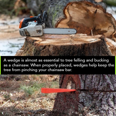 697b61f92acdd5f0a4415e3d90a19f9778c1cd449d29cb22a8c94.jpg 6" Cuñas de tala para Motosierra con púas, una tala Segura, ABS Cuñas de división con Bolsa, Robusta y Duradera, Accesorios forestales Bosque, Accesorio Herramienta para leñadores (4 Piezas)
