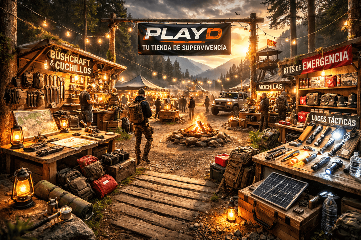 Tienda de aventura y supervivencia con material outdoor testado en entorno natural